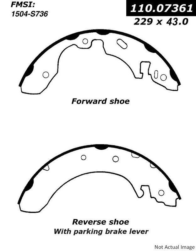 Centric 111.07361 Drum Brake Shoe - Rear