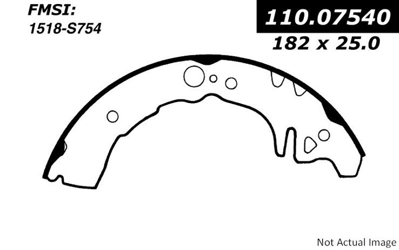 Centric 111.07540 Drum Brake Shoe - Rear