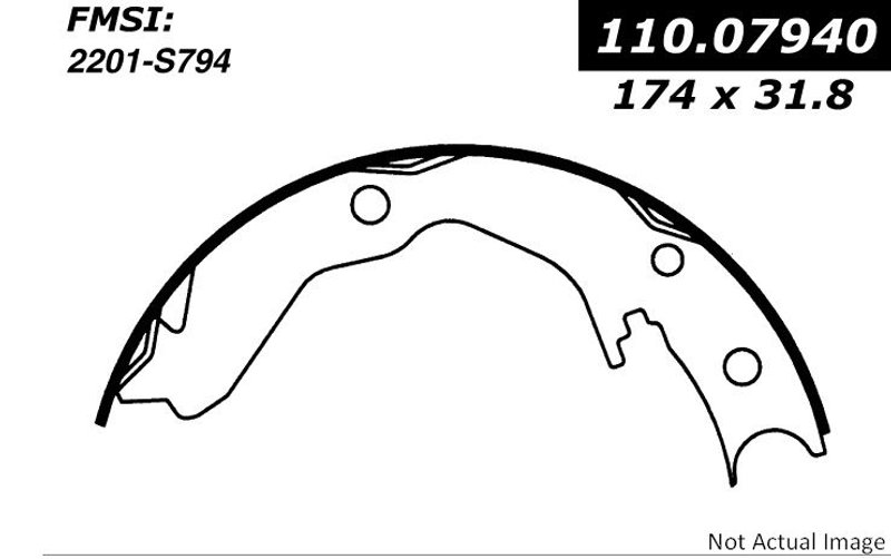 Centric 111.07940 Parking Brake Shoe - Rear