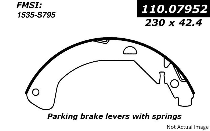 Centric 111.07952 Drum Brake Shoe - Rear