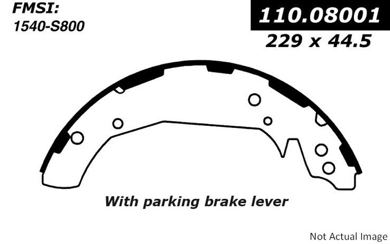 Centric 111.08001 Drum Brake Shoe - Rear