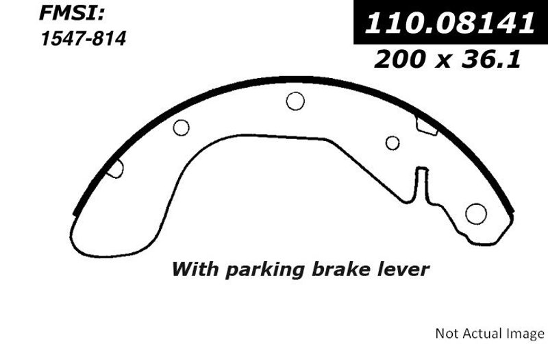 Centric 111.08141 Drum Brake Shoe - Rear