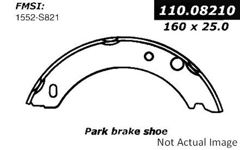 Centric 111.08210 Parking Brake Shoe - Rear