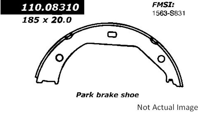 Centric 111.08310 Parking Brake Shoe - Rear