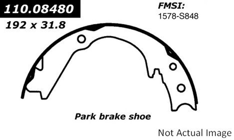 Centric 111.08480 Parking Brake Shoe - Rear