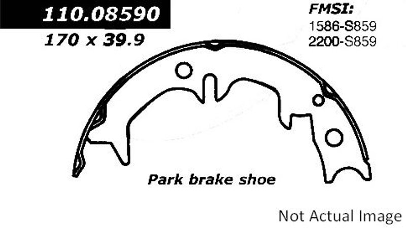 Centric 111.08590 Parking Brake Shoe - Rear