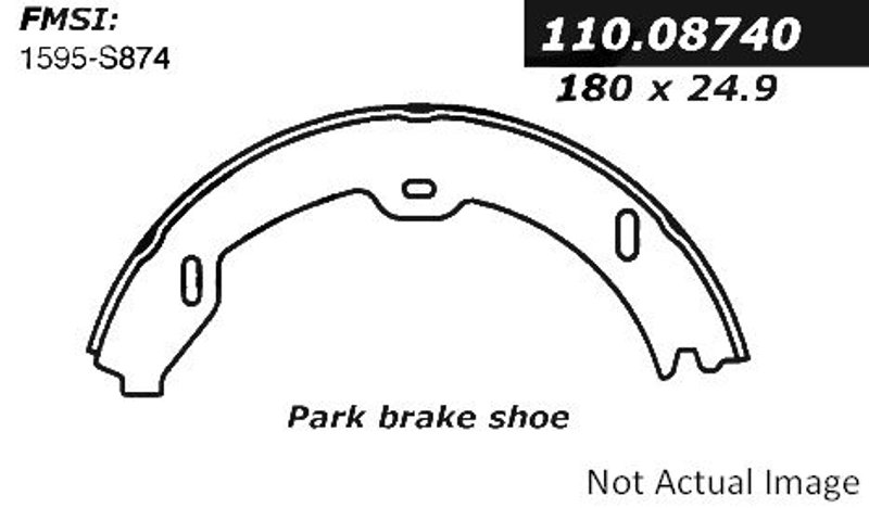 Centric 111.08740 Parking Brake Shoe - Rear