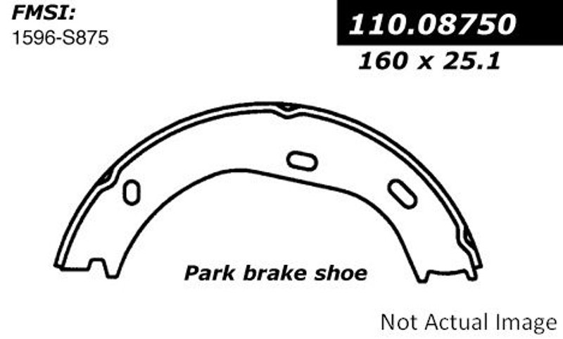 Centric 111.08750 Parking Brake Shoe - Rear