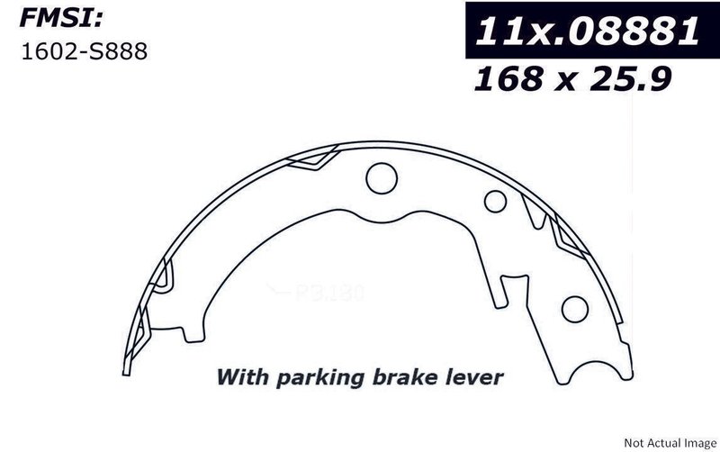 Centric 111.08881 Parking Brake Shoe - Rear