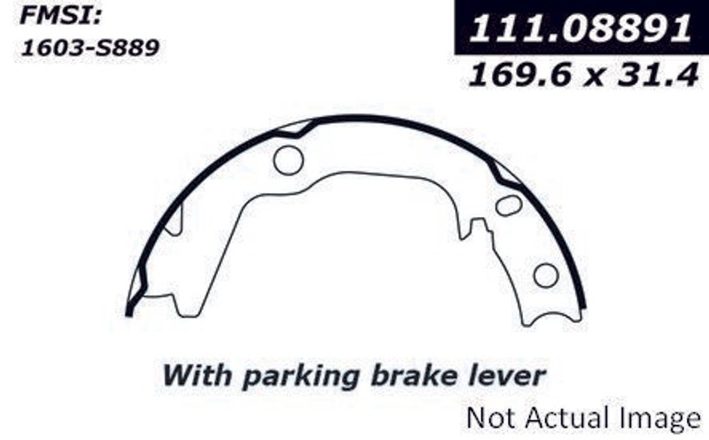 Centric 111.08891 Parking Brake Shoe - Rear