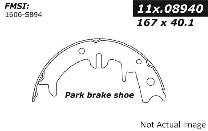 Centric 111.08940 Parking Brake Shoe - Rear