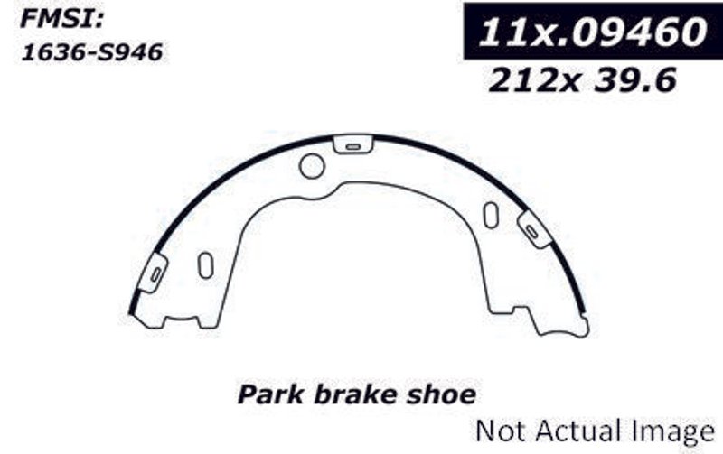 Centric 111.09460 Parking Brake Shoe - Rear