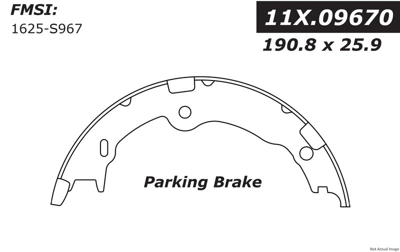 Centric 111.09670 Parking Brake Shoe - Rear