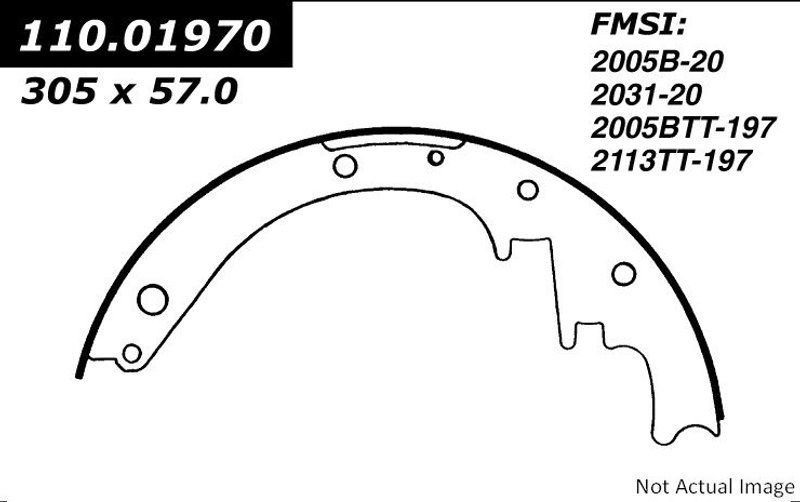 Centric 112.01970 Drum Brake Shoe - Front or Rear