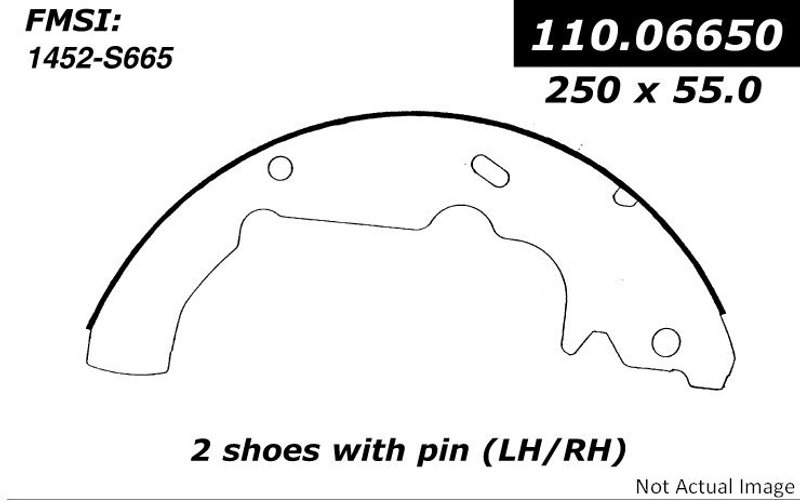 Centric 112.06650 Drum Brake Shoe - Rear
