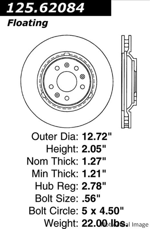 Centric 125.62084 Disc Brake Rotor - Front