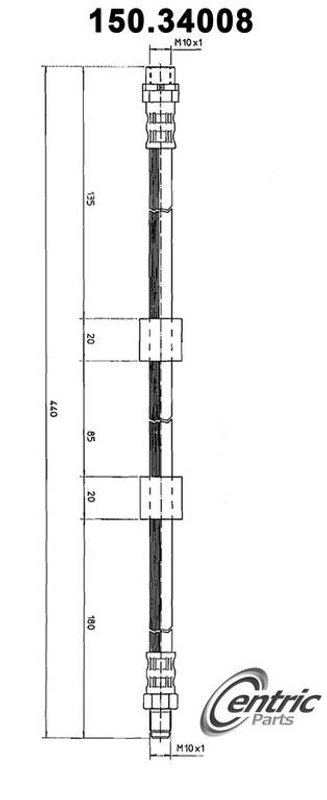 Centric 150.34008 Brake Hydraulic Hose - Front
