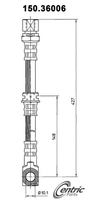 Centric 150.36006 Brake Hydraulic Hose - Front