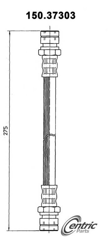 Centric 150.37303 Brake Hydraulic Hose - Front, Rear or Rear Right
