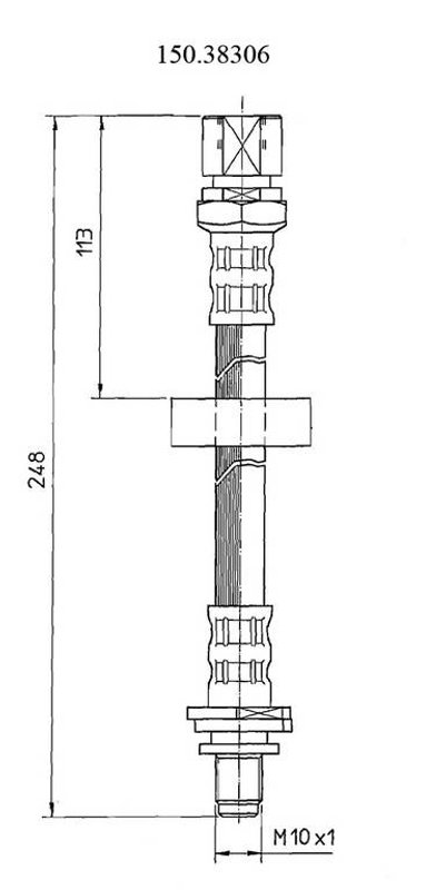 Centric 150.38306 Brake Hydraulic Hose - Rear Left