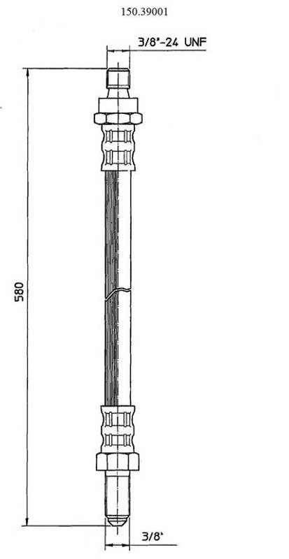 Centric 150.39001 Brake Hydraulic Hose - Front or Front Lower