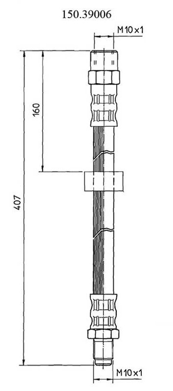 Centric 150.39006 Brake Hydraulic Hose - Front