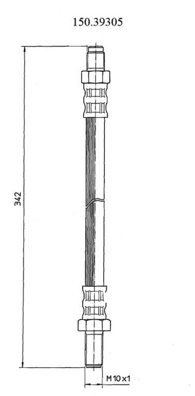 Centric 150.39305 Brake Hydraulic Hose - Rear