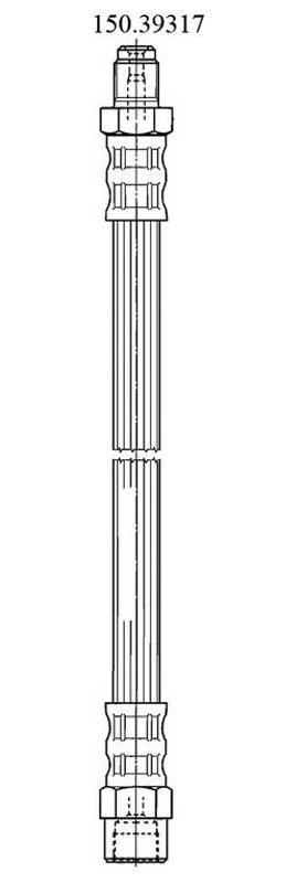 Centric 150.39317 Brake Hydraulic Hose - Rear
