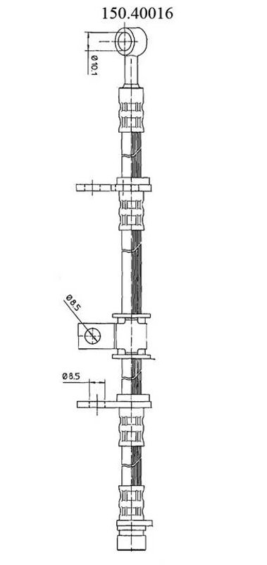 Centric 150.40016 Brake Hydraulic Hose - Front Right