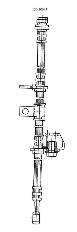 Centric 150.40045 Brake Hydraulic Hose - Front Left