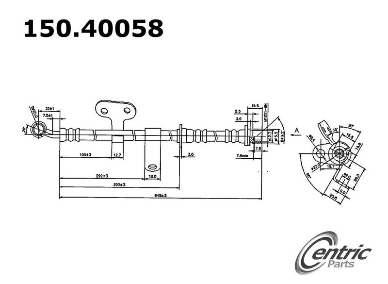 Centric 150.40058 Brake Hydraulic Hose - Front Right