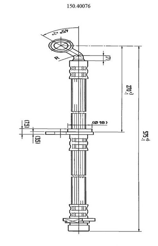 Centric 150.40076 Brake Hydraulic Hose - Front Left