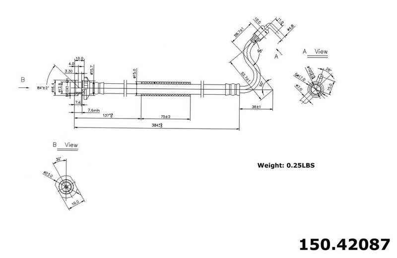 Centric 150.42087 Brake Hydraulic Hose - Front Right