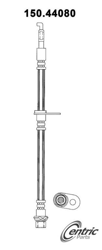 Centric 150.44080 Brake Hydraulic Hose - Front Left