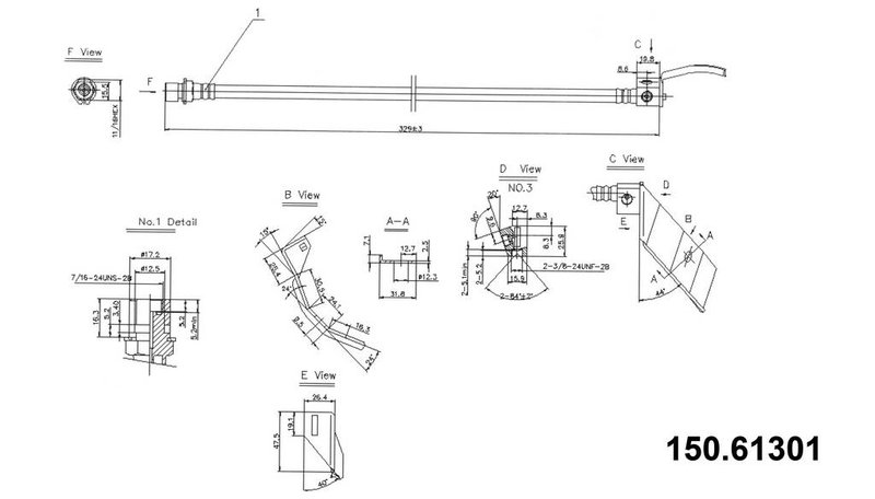 Centric 150.61301 Brake Hydraulic Hose - Rear