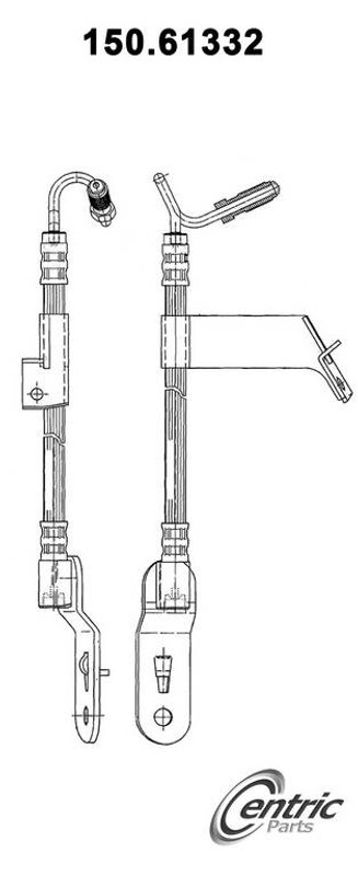 Centric 150.61332 Brake Hydraulic Hose - Rear Left or Rear Left Lower