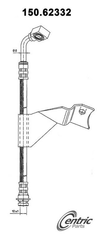 Centric 150.62332 Brake Hydraulic Hose - Rear Left