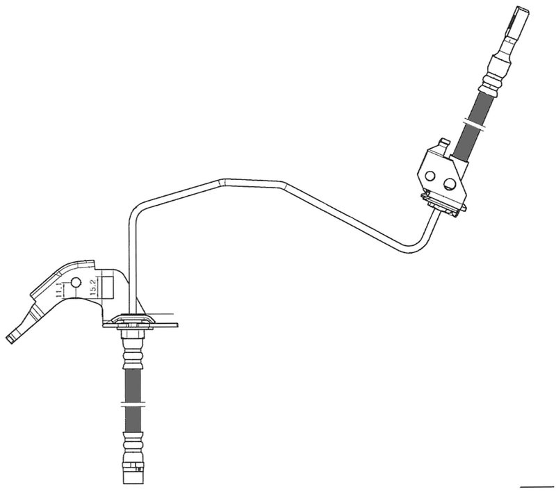 Centric 150.62435 Brake Hydraulic Hose - Rear Right
