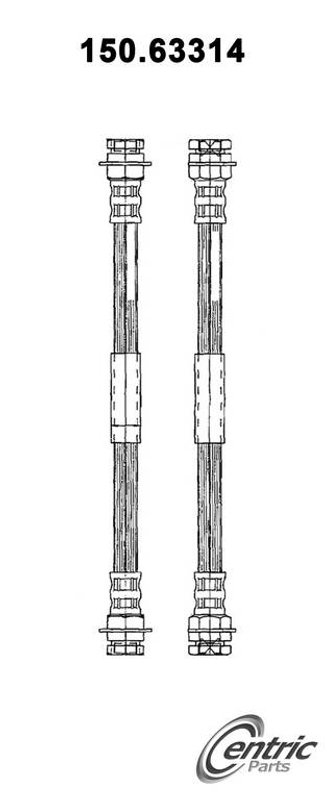 Centric 150.63314 Brake Hydraulic Hose - Rear or Rear Upper