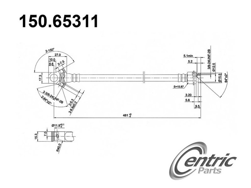 Centric 150.65311 Brake Hydraulic Hose - Rear