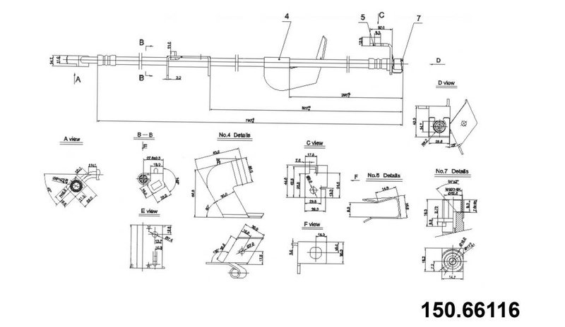Centric 150.66116 Brake Hydraulic Hose - Front Left