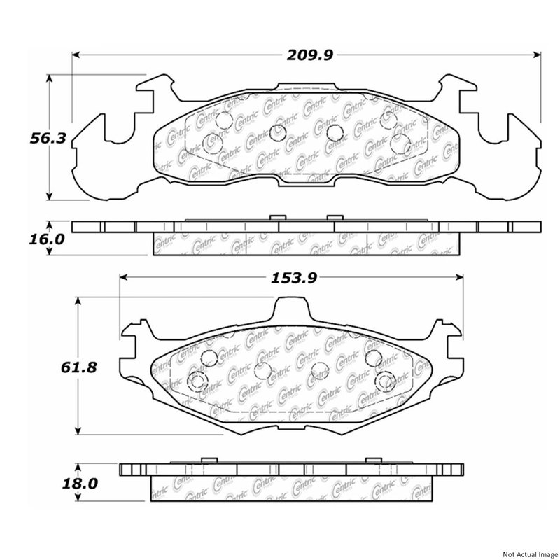Centric 300.02190 Disc Brake Pad Set - Front