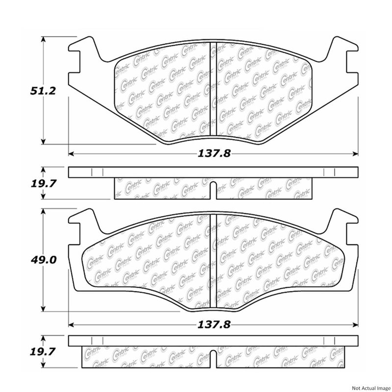Centric 300.02800 Disc Brake Pad Set - Front