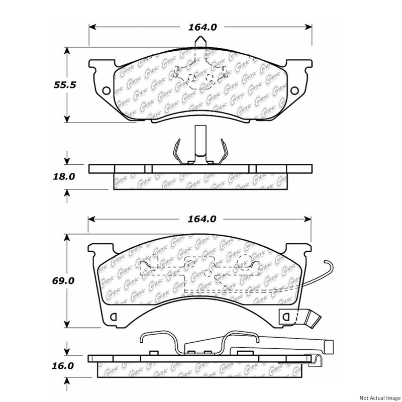 Centric 300.04780 Disc Brake Pad Set - Front