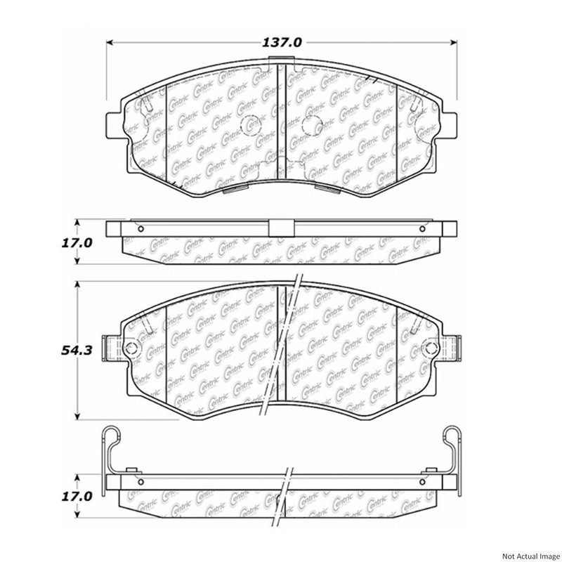 Centric 300.07000 Disc Brake Pad Set - Front
