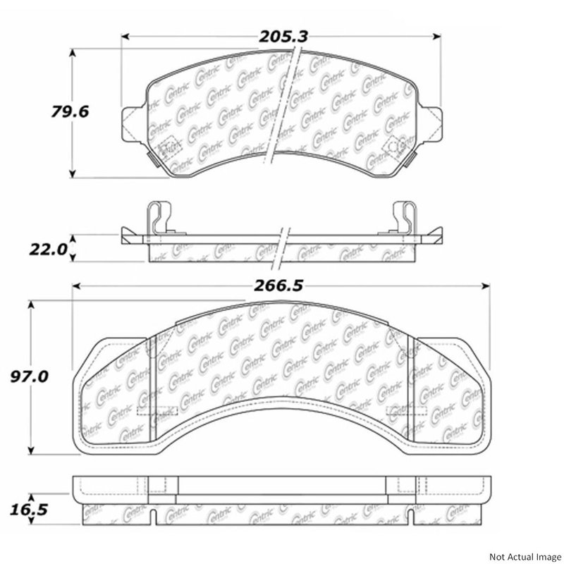 Centric 300.07170 Disc Brake Pad Set - Front or Rear