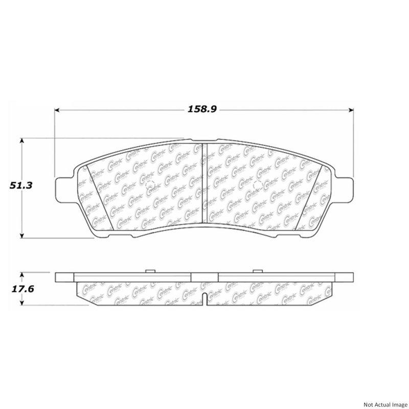 Centric 300.07570 Disc Brake Pad Set - Rear