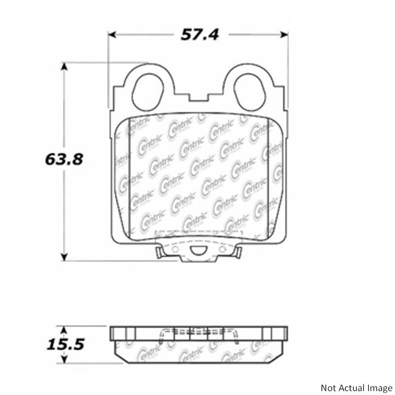 Centric 300.07710 Disc Brake Pad Set - Rear