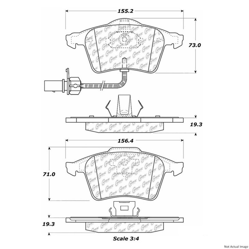 Centric 300.09151 Disc Brake Pad Set - Front