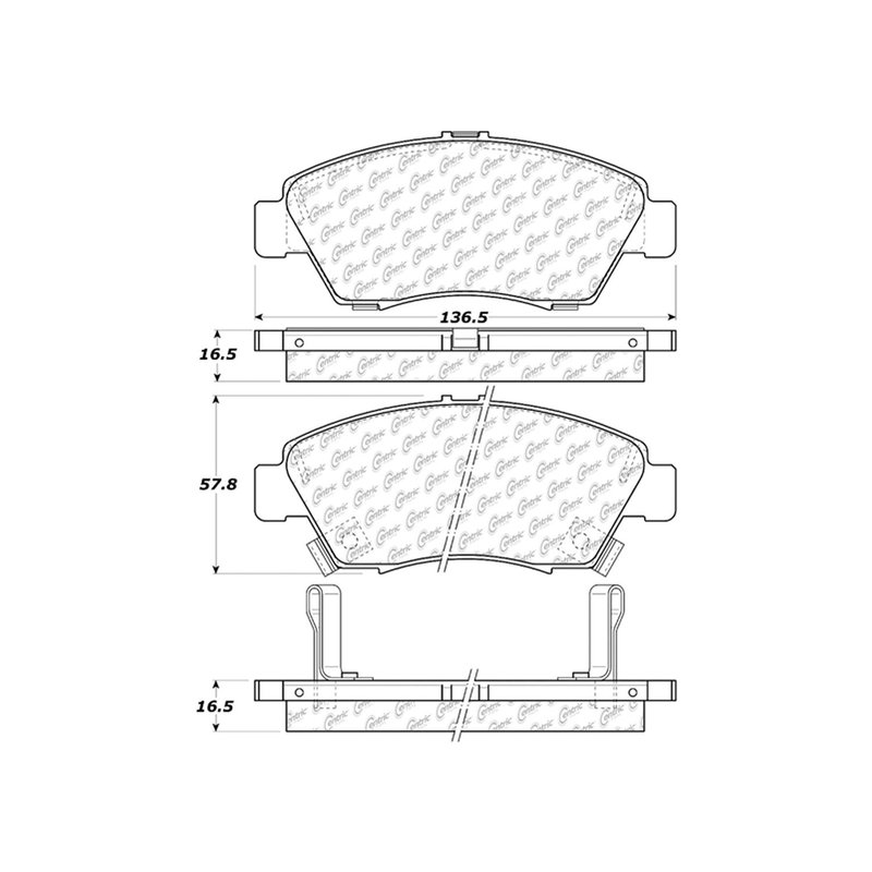 Centric 300.09480 Disc Brake Pad Set - Front